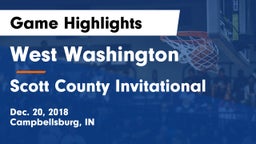 West Washington  vs Scott County Invitational Game Highlights - Dec. 20, 2018