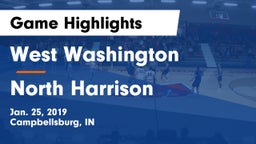 West Washington  vs North Harrison  Game Highlights - Jan. 25, 2019
