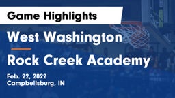 West Washington  vs Rock Creek Academy  Game Highlights - Feb. 22, 2022