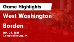 West Washington  vs Borden Game Highlights - Jan. 24, 2023