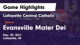 Lafayette Central Catholic  vs Evansville Mater Dei Game Highlights - Dec. 29, 2017