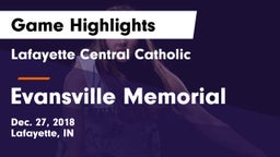 Lafayette Central Catholic  vs Evansville Memorial Game Highlights - Dec. 27, 2018