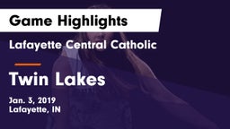 Lafayette Central Catholic  vs Twin Lakes  Game Highlights - Jan. 3, 2019