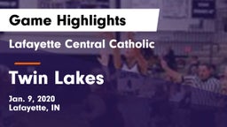 Lafayette Central Catholic  vs Twin Lakes  Game Highlights - Jan. 9, 2020