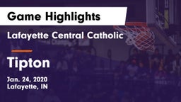 Lafayette Central Catholic  vs Tipton  Game Highlights - Jan. 24, 2020