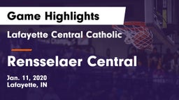 Lafayette Central Catholic  vs Rensselaer Central  Game Highlights - Jan. 11, 2020