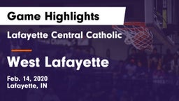 Lafayette Central Catholic  vs West Lafayette  Game Highlights - Feb. 14, 2020