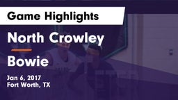 North Crowley  vs Bowie  Game Highlights - Jan 6, 2017