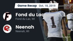 Recap: Fond du Lac  vs. Neenah  2019