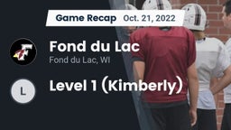 Recap: Fond du Lac  vs. Level 1 (Kimberly) 2022