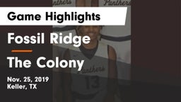 Fossil Ridge  vs The Colony  Game Highlights - Nov. 25, 2019