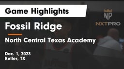 Fossil Ridge  vs North Central Texas Academy Game Highlights - Dec. 1, 2023