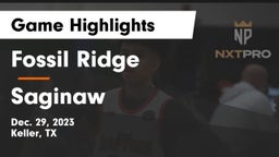 Fossil Ridge  vs Saginaw  Game Highlights - Dec. 29, 2023