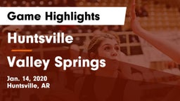 Huntsville  vs Valley Springs  Game Highlights - Jan. 14, 2020