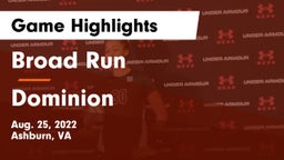 Broad Run  vs Dominion  Game Highlights - Aug. 25, 2022
