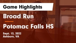 Broad Run  vs Potomac Falls HS Game Highlights - Sept. 13, 2022