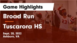Broad Run  vs Tuscarora HS Game Highlights - Sept. 20, 2022