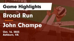 Broad Run  vs John Champe   Game Highlights - Oct. 16, 2023