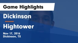 Dickinson  vs Hightower  Game Highlights - Nov 17, 2016