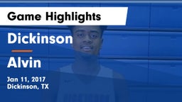Dickinson  vs Alvin  Game Highlights - Jan 11, 2017