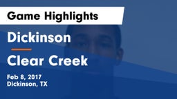 Dickinson  vs Clear Creek Game Highlights - Feb 8, 2017