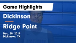 Dickinson  vs Ridge Point  Game Highlights - Dec. 30, 2017