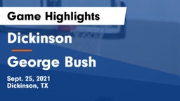 Dickinson  vs George Bush  Game Highlights - Sept. 25, 2021