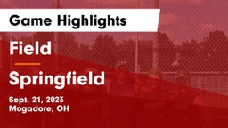 Field  vs Springfield  Game Highlights - Sept. 21, 2023