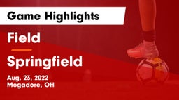 Field  vs Springfield  Game Highlights - Aug. 23, 2022