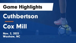 Cuthbertson  vs Cox Mill  Game Highlights - Nov. 2, 2023