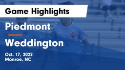 Piedmont  vs Weddington  Game Highlights - Oct. 17, 2022