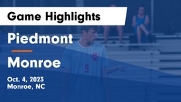 Piedmont  vs Monroe  Game Highlights - Oct. 4, 2023