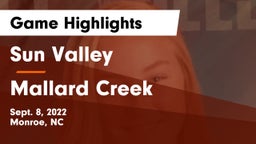 Sun Valley  vs Mallard Creek  Game Highlights - Sept. 8, 2022