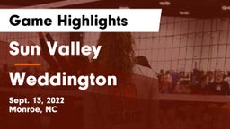 Sun Valley  vs Weddington  Game Highlights - Sept. 13, 2022