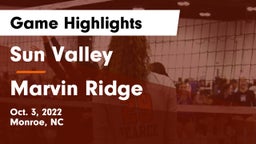 Sun Valley  vs Marvin Ridge  Game Highlights - Oct. 3, 2022