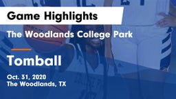 The Woodlands College Park  vs Tomball  Game Highlights - Oct. 31, 2020