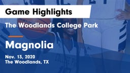 The Woodlands College Park  vs Magnolia  Game Highlights - Nov. 13, 2020