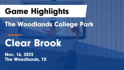 The Woodlands College Park  vs Clear Brook  Game Highlights - Nov. 16, 2023