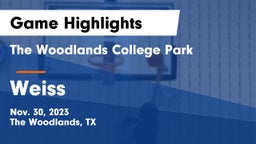 The Woodlands College Park  vs Weiss  Game Highlights - Nov. 30, 2023