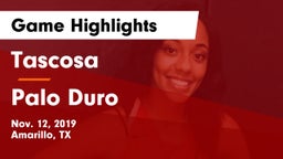 Tascosa  vs Palo Duro  Game Highlights - Nov. 12, 2019