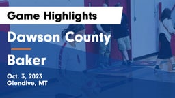 Dawson County  vs Baker  Game Highlights - Oct. 3, 2023