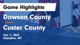 Dawson County  vs Custer County  Game Highlights - Oct. 7, 2023