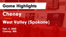 Cheney  vs West Valley  (Spokane) Game Highlights - Feb. 4, 2020