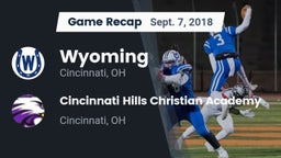 Recap: Wyoming  vs. Cincinnati Hills Christian Academy 2018