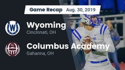 Recap: Wyoming  vs. Columbus Academy  2019