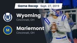 Recap: Wyoming  vs. Mariemont  2019