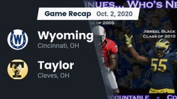 Recap: Wyoming  vs. Taylor  2020