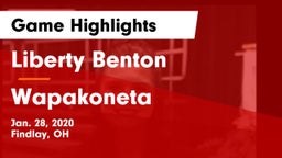Liberty Benton  vs Wapakoneta  Game Highlights - Jan. 28, 2020
