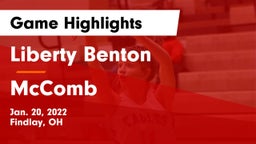 Liberty Benton  vs McComb  Game Highlights - Jan. 20, 2022