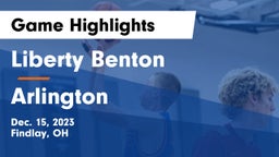 Liberty Benton  vs Arlington  Game Highlights - Dec. 15, 2023